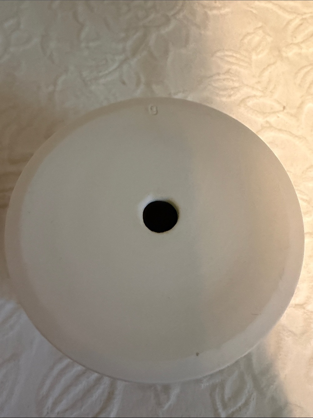 Whimsical White Ceramic Planter with Green Interior and Cactus Motif - Picture 5 of 11